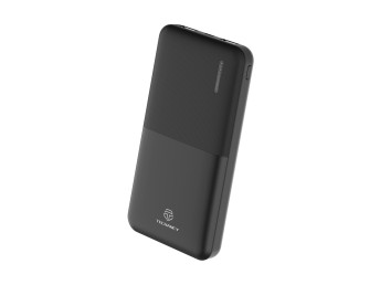 Bateria Externa De Carregamento 2A 10000 Mah, Powerbank Para Smartphone Preto