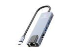 Techancy KT2910 5-in-1 USB-C Hub with HDMI, PD, USB 3.0/2.0 and RJ45, Compatible with PCs and Smartp Techancy KT2910 5-in-1 USB-C Hub with HDMI, PD, USB 3.0/2.0 and RJ45, Compatible with PCs and Smartp