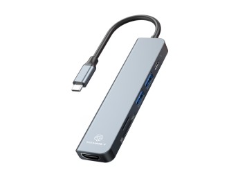 Techancy KT2909 Hub USB-C 6 in 1 con HDMI, PD, USB 3.0/2.0 e Lettore di Schede TF/SD, Compatibile co Techancy KT2909 Hub USB-C 6 in 1 con HDMI, PD, USB 3.0/2.0 e Lettore di Schede TF/SD, Compatibile co