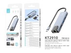 Techancy KT2910 5-in-1 USB-C Hub with HDMI, PD, USB 3.0/2.0 and RJ45, Compatible with PCs and Smartp Techancy KT2910 5-in-1 USB-C Hub with HDMI, PD, USB 3.0/2.0 and RJ45, Compatible with PCs and Smartp