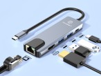 Techancy KT2910 5-in-1 USB-C Hub with HDMI, PD, USB 3.0/2.0 and RJ45, Compatible with PCs and Smartp Techancy KT2910 5-in-1 USB-C Hub with HDMI, PD, USB 3.0/2.0 and RJ45, Compatible with PCs and Smartp