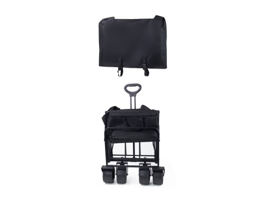 Techancy TM25400 Carrello Pieghevole Multiuso per Campeggio e Spesa, 4 Ruote, Manico Telescopico, Ne Techancy TM25400 Carrello Pieghevole Multiuso per Campeggio e Spesa, 4 Ruote, Manico Telescopico, Ne