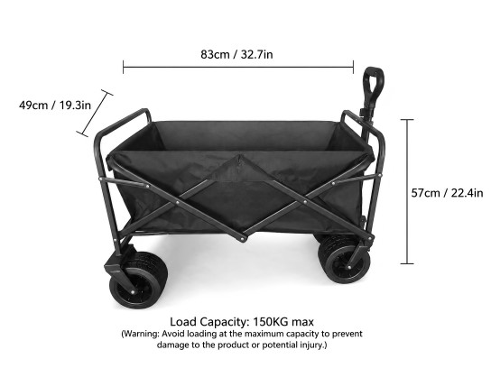 Techancy TM25400 Carrello Pieghevole Multiuso per Campeggio e Spesa, 4 Ruote, Manico Telescopico, Ne Techancy TM25400 Carrello Pieghevole Multiuso per Campeggio e Spesa, 4 Ruote, Manico Telescopico, Ne