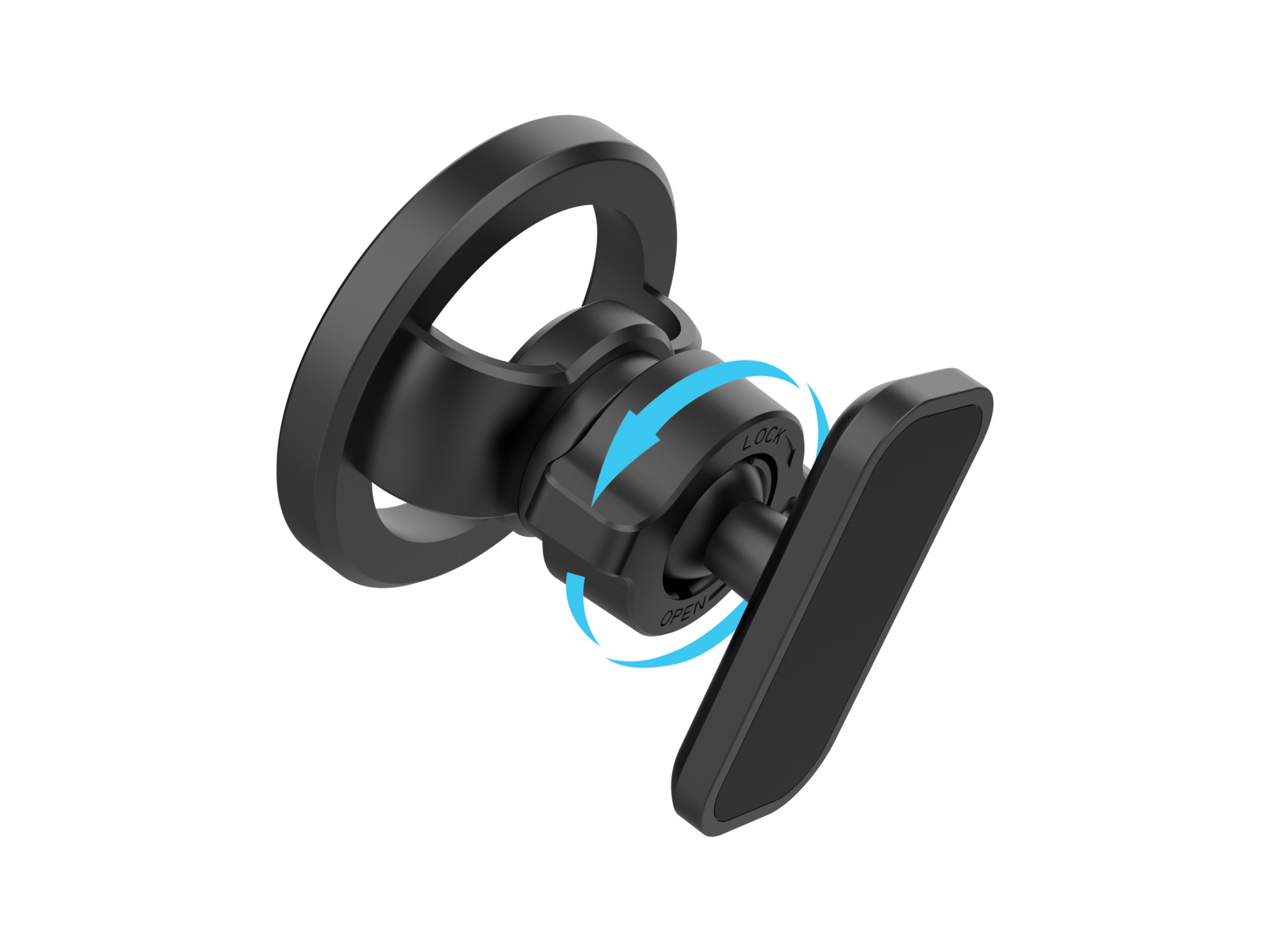 Techancy Soporte magnético de doble cara para móvil TI2349, imanes N52, giro de 360°, plegable, mult Techancy Soporte magnético de doble cara para móvil TI2349, imanes N52, giro de 360°, plegable, mult