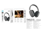Techancy TH5215 Wireless Bluetooth 5.4 Headphones, 40mm Drivers, 16 Hour Battery, 300mAh, USB-C, Adj Techancy TH5215 Wireless Bluetooth 5.4 Headphones, 40mm Drivers, 16 Hour Battery, 300mAh, USB-C, Adj