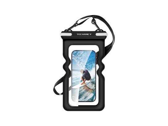 Techancy TU7454 Inflatable Waterproof Phone Pouch, 7 Inch, IPX8, Waterproof to 30m, Floating, Touchs Techancy TU7454 Inflatable Waterproof Phone Pouch, 7 Inch, IPX8, Waterproof to 30m, Floating, Touchs