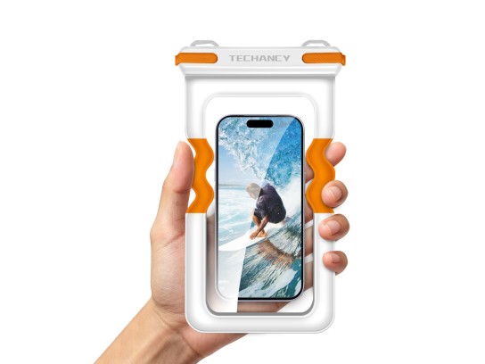 Techancy TU7454 Inflatable Waterproof Phone Pouch, 7 Inch, IPX8, Waterproof to 30m, Floating, White Techancy TU7454 Inflatable Waterproof Phone Pouch, 7 Inch, IPX8, Waterproof to 30m, Floating, White