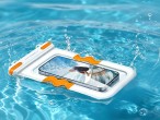 Techancy TU7454 Inflatable Waterproof Phone Pouch, 7 Inch, IPX8, Waterproof to 30m, Floating, White Techancy TU7454 Inflatable Waterproof Phone Pouch, 7 Inch, IPX8, Waterproof to 30m, Floating, White