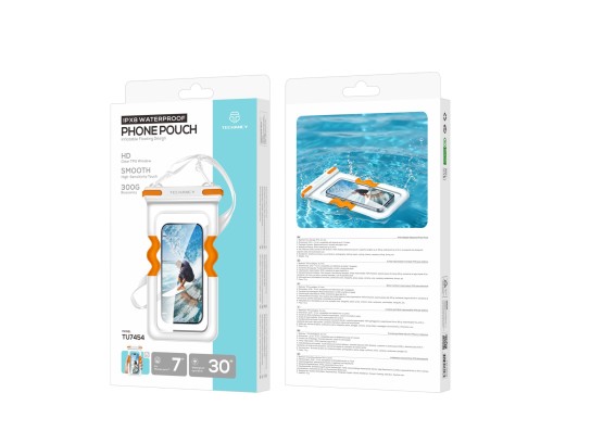 Techancy Pochette étanche gonflable pour smartphone TU7454, 7 pouces, IPX8, étanche jusqu'à 30 m, fl Techancy Pochette étanche gonflable pour smartphone TU7454, 7 pouces, IPX8, étanche jusqu'à 30 m, fl